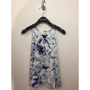 Bloomingdales Blue Floral Tank Top